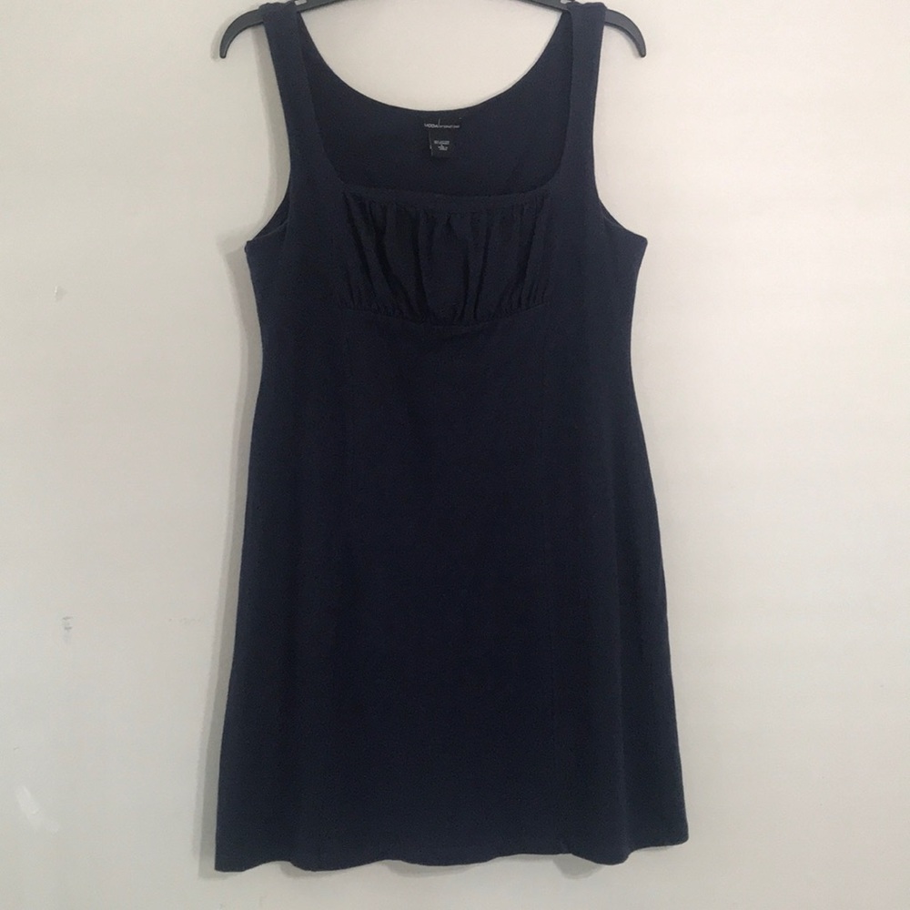 Navy dress. 95% cotton.